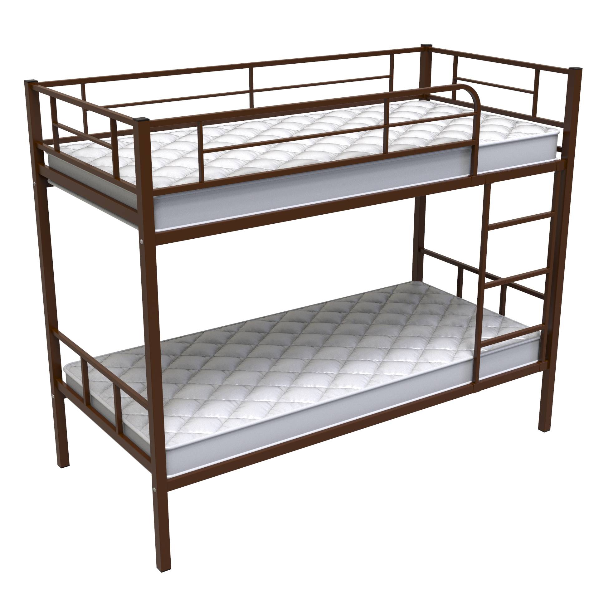 Фото кровать с пружинным матрасом — севилья-2 двухъярусная металлическая