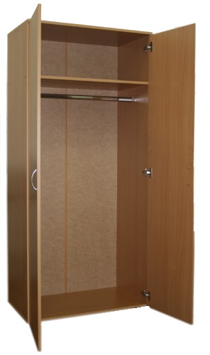 Фото - шкаф шд-22/450 (1800/720/450 мм) для одежды двухстворчатый из лдсп платяной в хостел